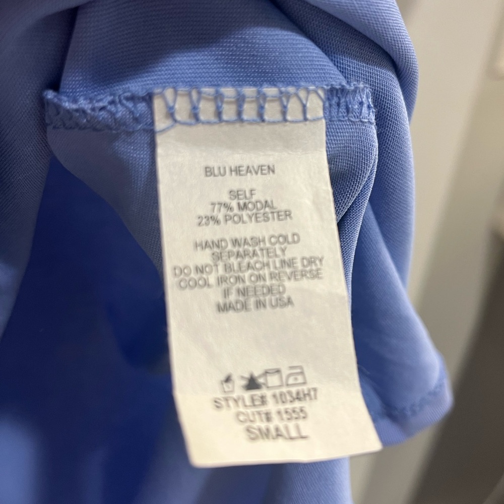 Blue Ruffle Sleeve Top - Picture 5 of 5